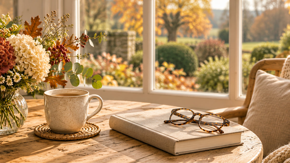 A welcoming table beside a sunlit window at home