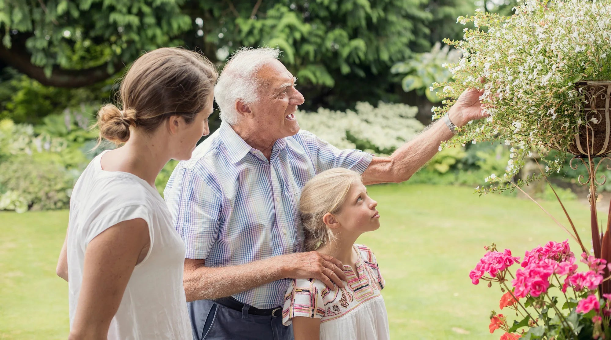Client and family enjoying time together after receiving live-in care arranged by Access Care
