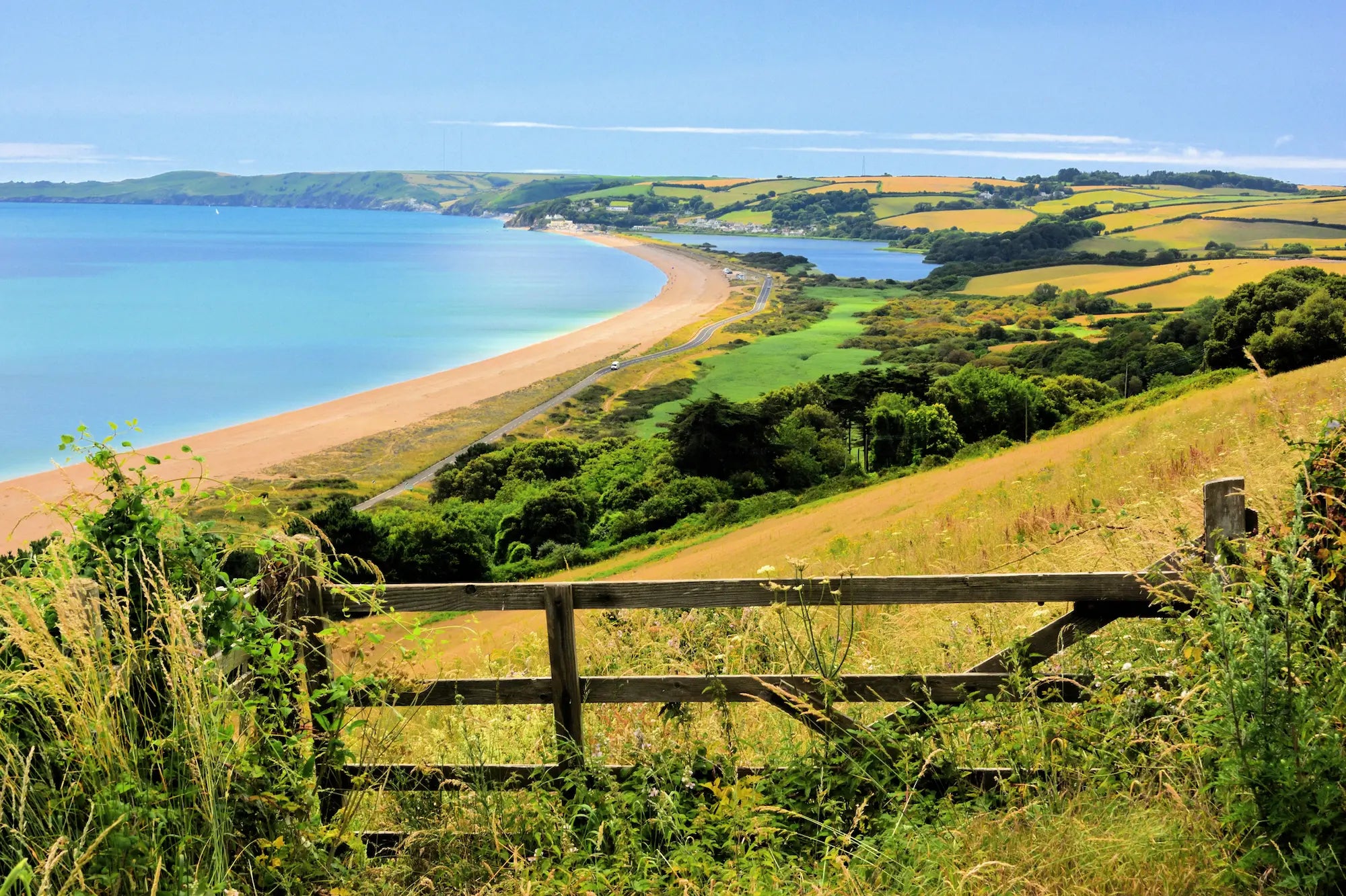 Coastal countryside landscape in the South West of England reflecting a peaceful setting for live-in care at home